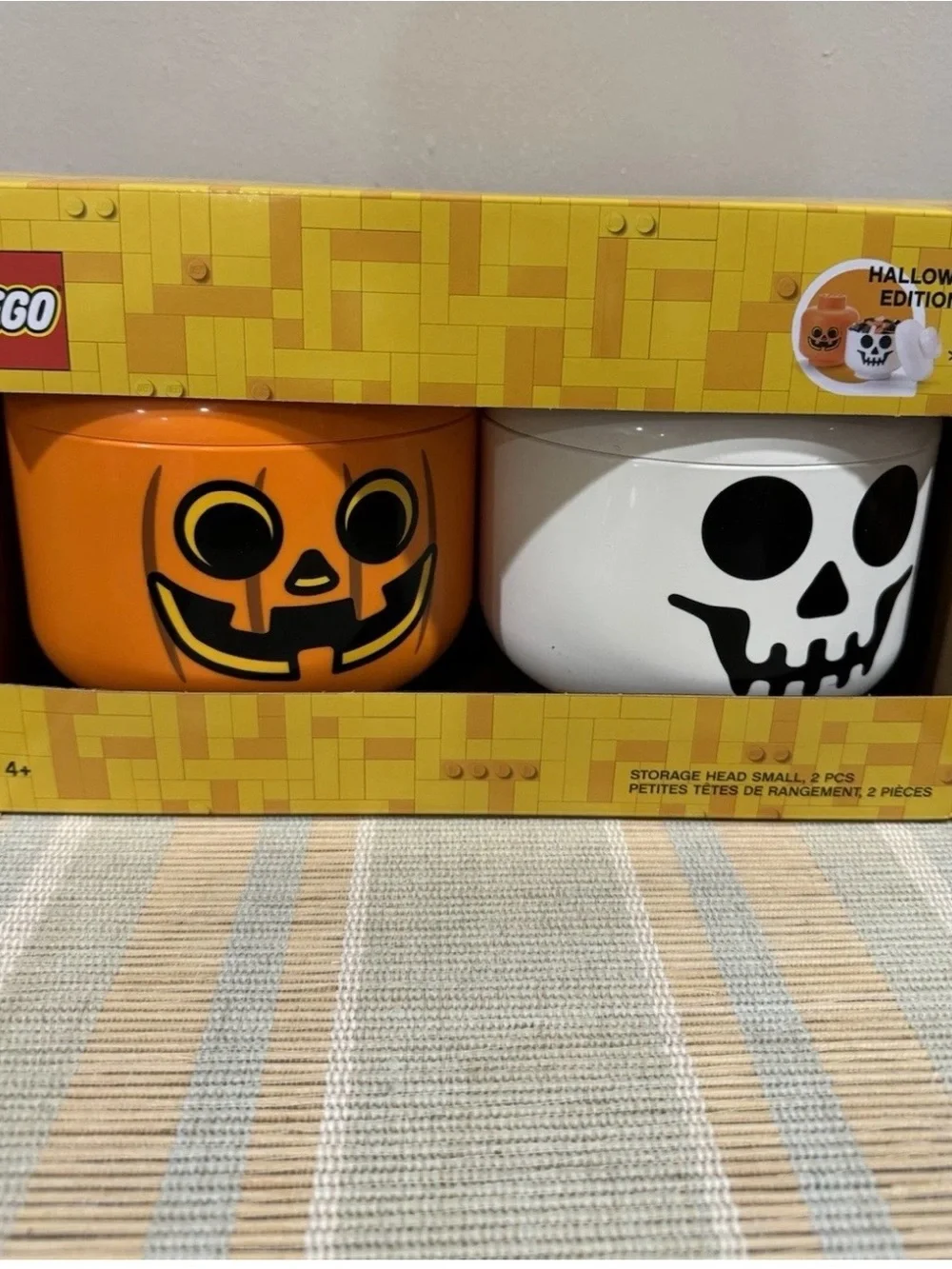 New LEGO Room Copenhagen Halloween Pumpkin Skeleton Storage 2 Pack